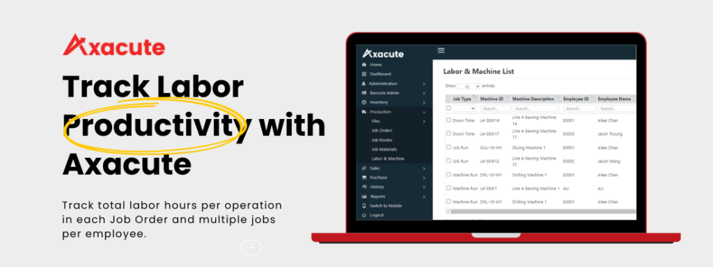 Axacute tracks labor productivity