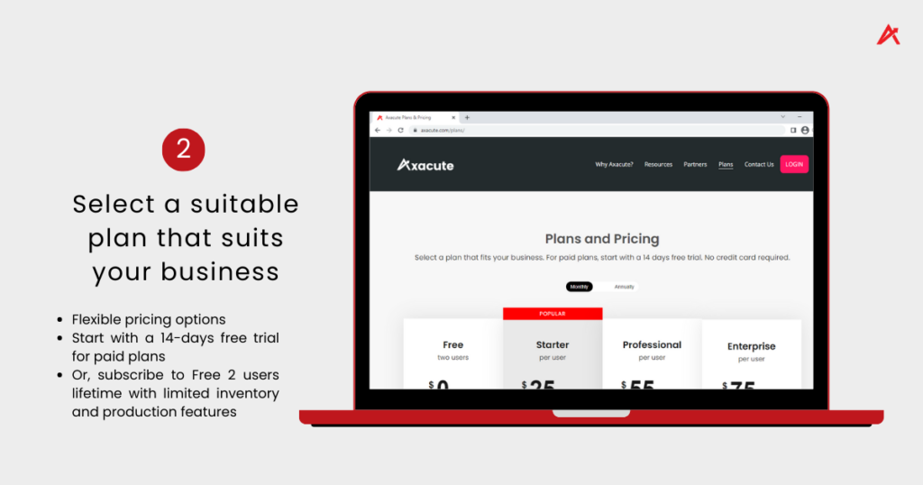 Axacute Sign up