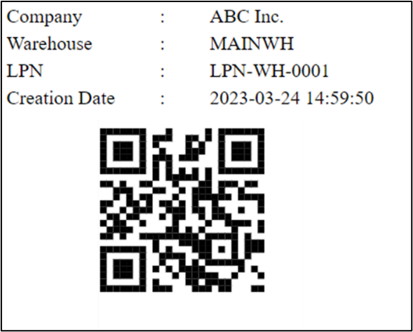 Axacute LPN Label Editor and Sample Label Preview