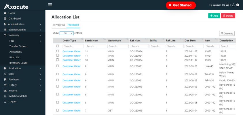 Axacute Inventory Features Fifo & Fefo Inventory Allocation