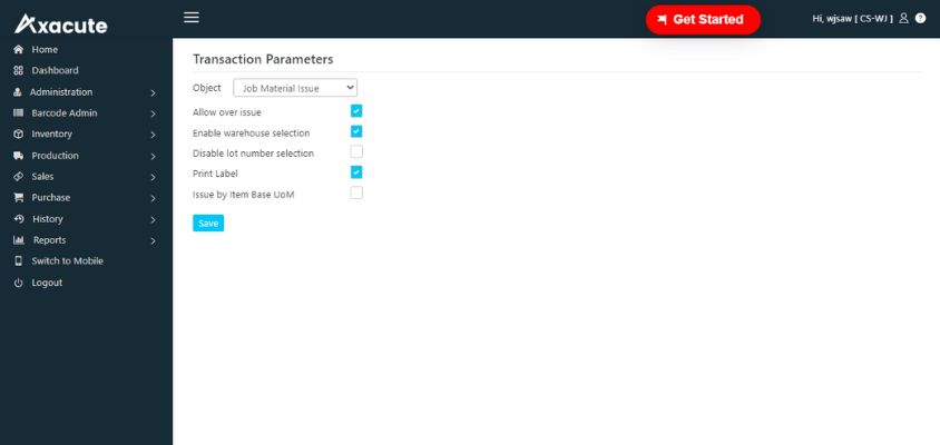Axacute Features Configurable Functionalities